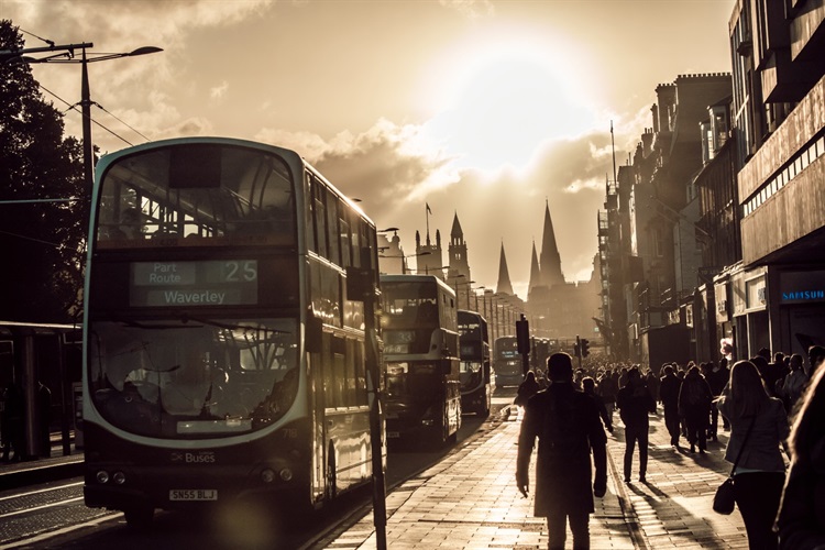 Dusk in Edinburgh